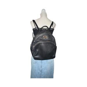 Michael Kors Abbey Medium Black Pebbled Leather Project Backpack